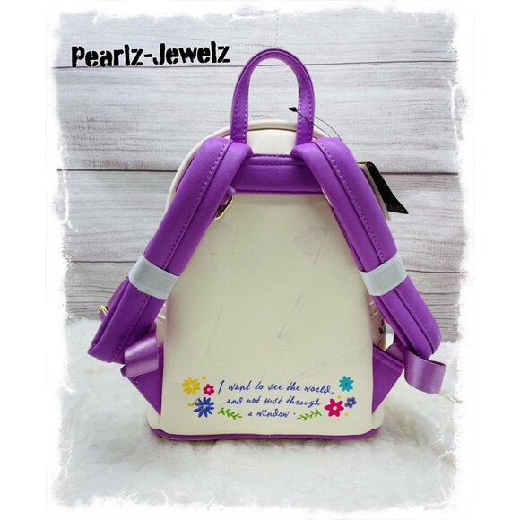 Loungefly Disney Princess Rapunzel Tangled Tower Scene Mini Backpack NWT - Picture 3 of 7